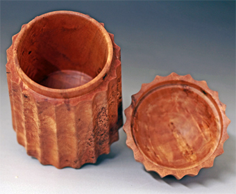 Tall Cherry Burl Box