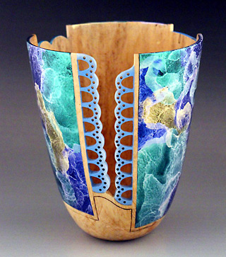 Flower wood turning by Paul Petrie